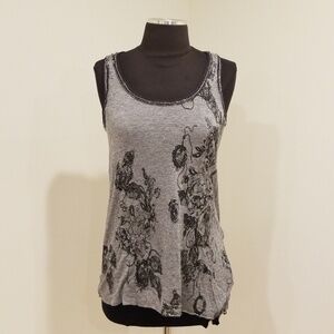 NWT! MM Unplugged Grey/Black Printed Size S Top